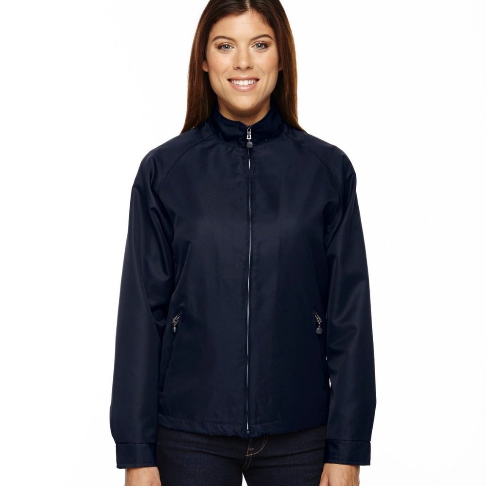 North End Ladies Mid-Length Micro Twill Jacket